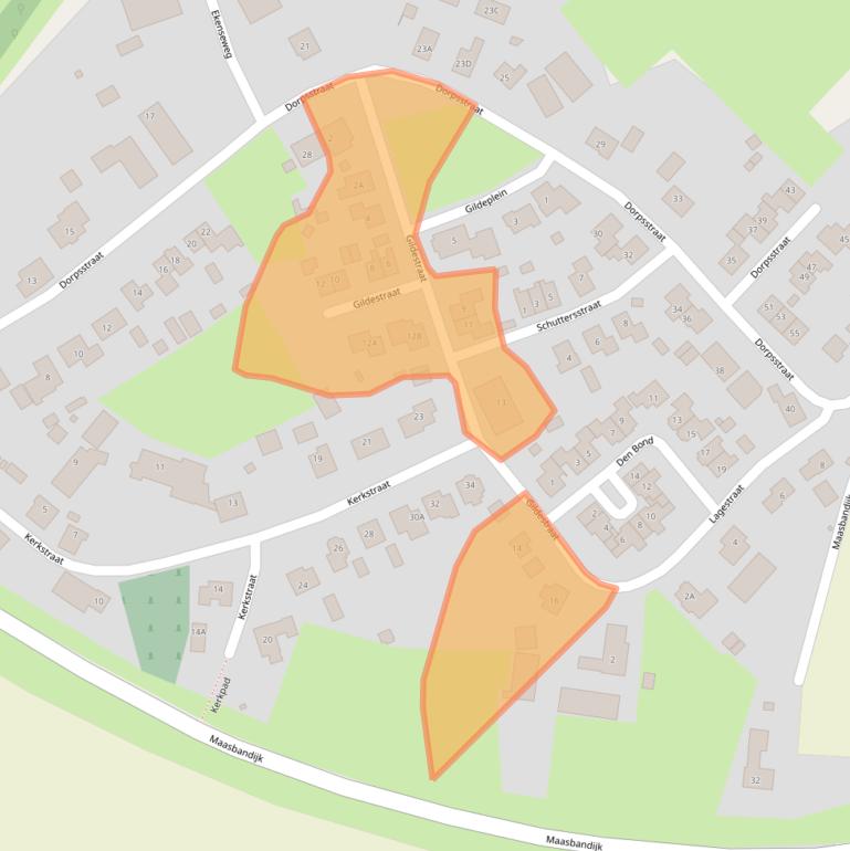 Kaart van postcodegebied 6606AH.