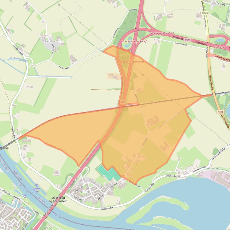 Kaart van postcodegebied 6606KC.