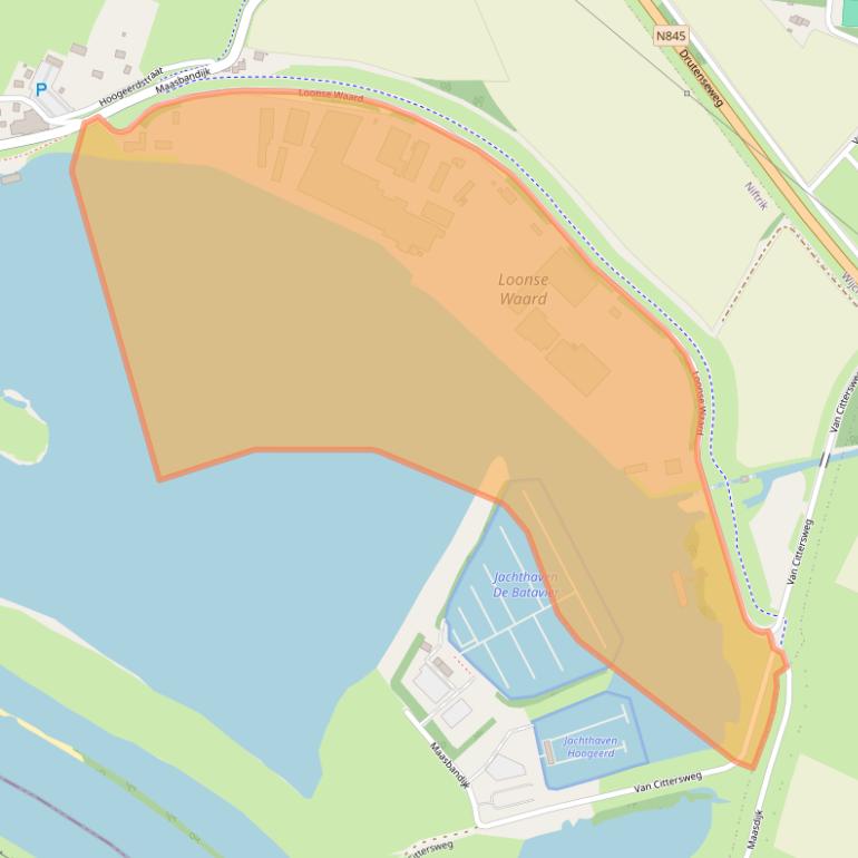 Kaart van postcodegebied 6606KG.