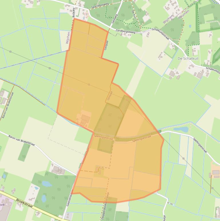 Kaart van postcodegebied 6611AC.