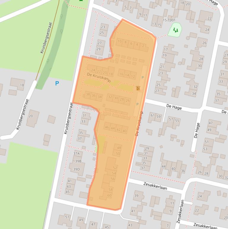 Kaart van postcodegebied 6611AL.