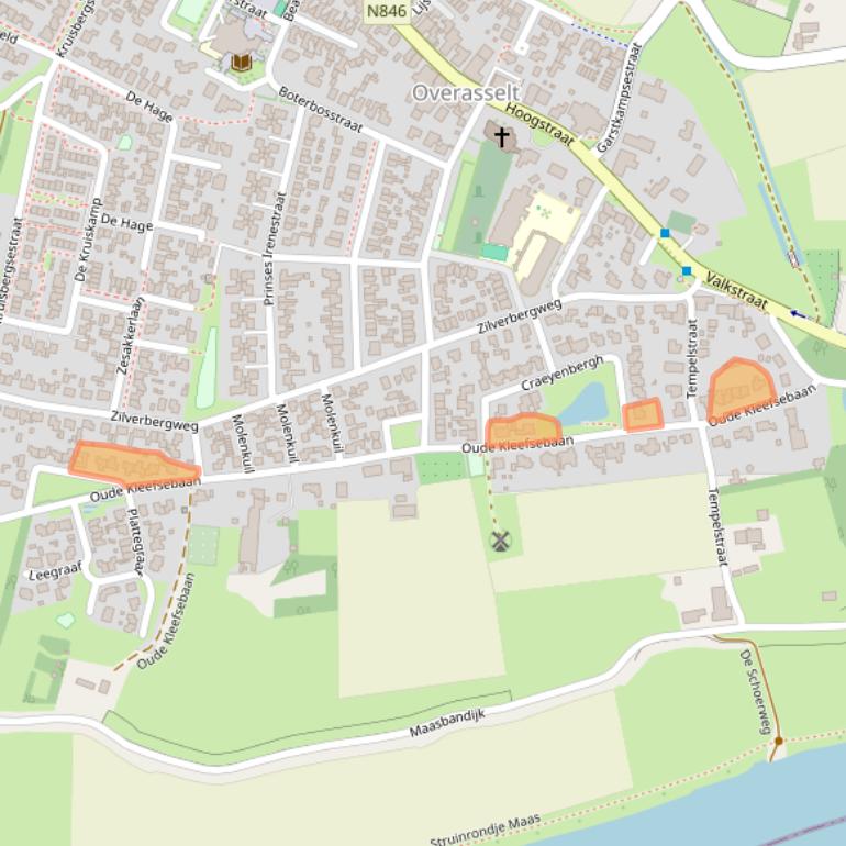 Kaart van postcodegebied 6611AN.