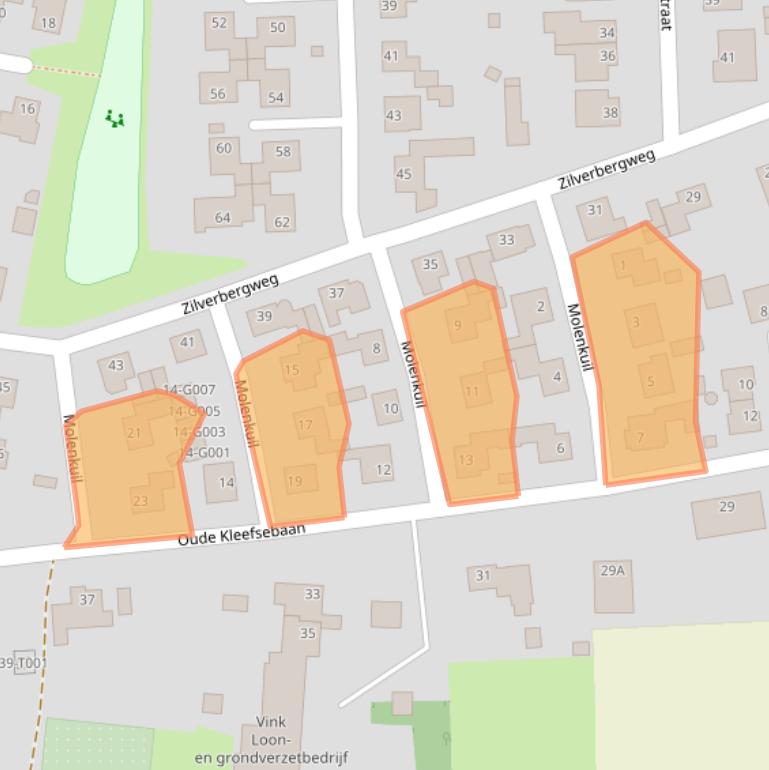 Kaart van postcodegebied 6611AR.