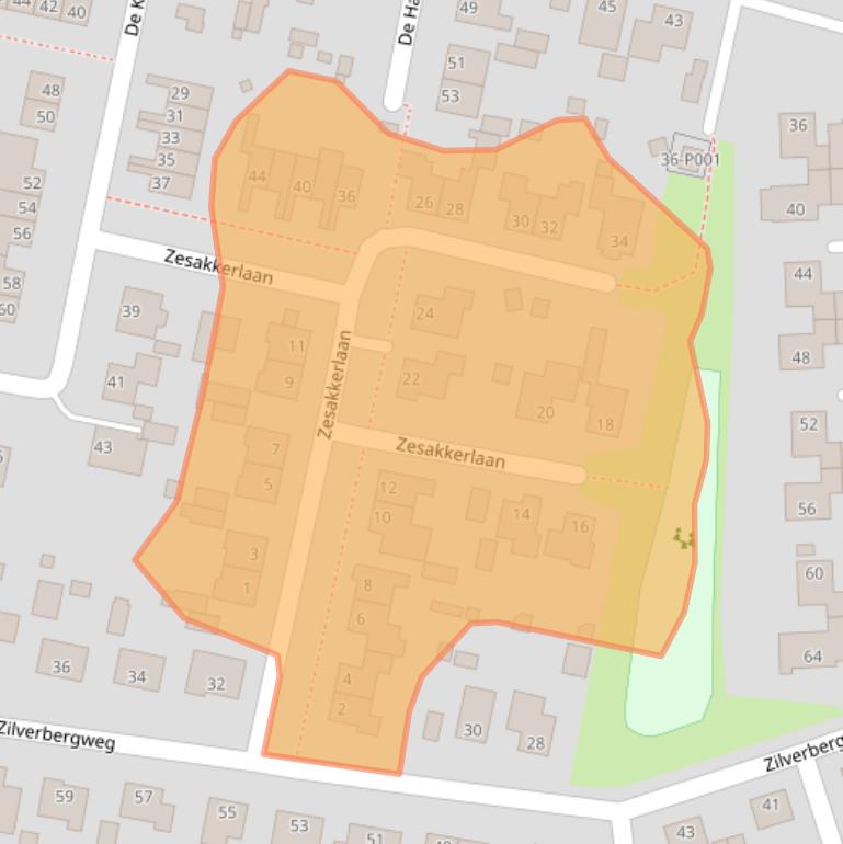 Kaart van postcodegebied 6611AZ.