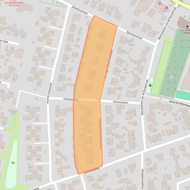 Kaart van postcodegebied 6611BM.