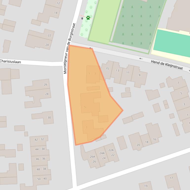 Kaart van postcodegebied 6611BN.