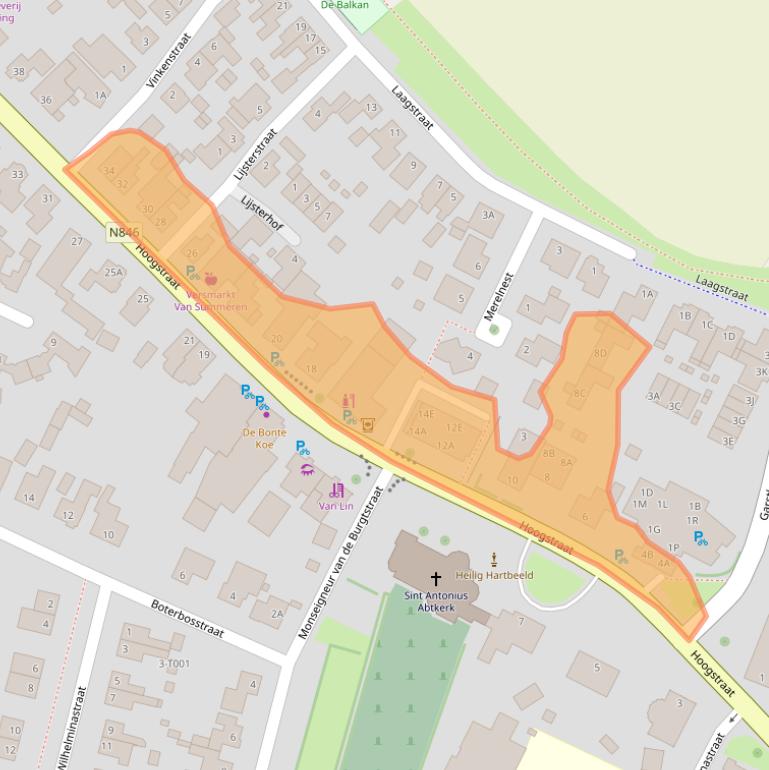 Kaart van postcodegebied 6611BX.