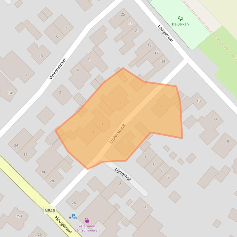 Kaart van postcodegebied 6611CC.