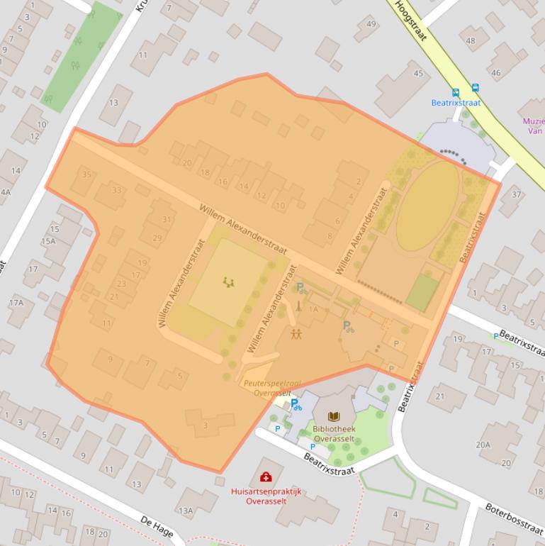 Kaart van postcodegebied 6611CE.