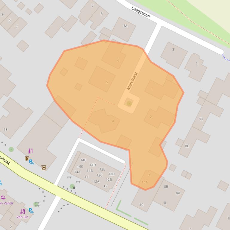 Kaart van postcodegebied 6611CH.