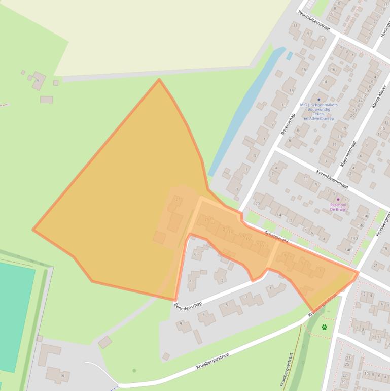 Kaart van postcodegebied 6611DA.