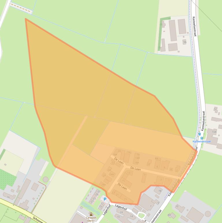 Kaart van postcodegebied 6611HA.