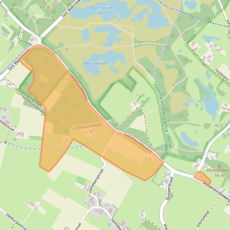 Kaart van postcodegebied 6611KD.