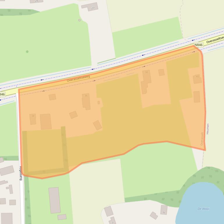 Kaart van postcodegebied 6611KX.
