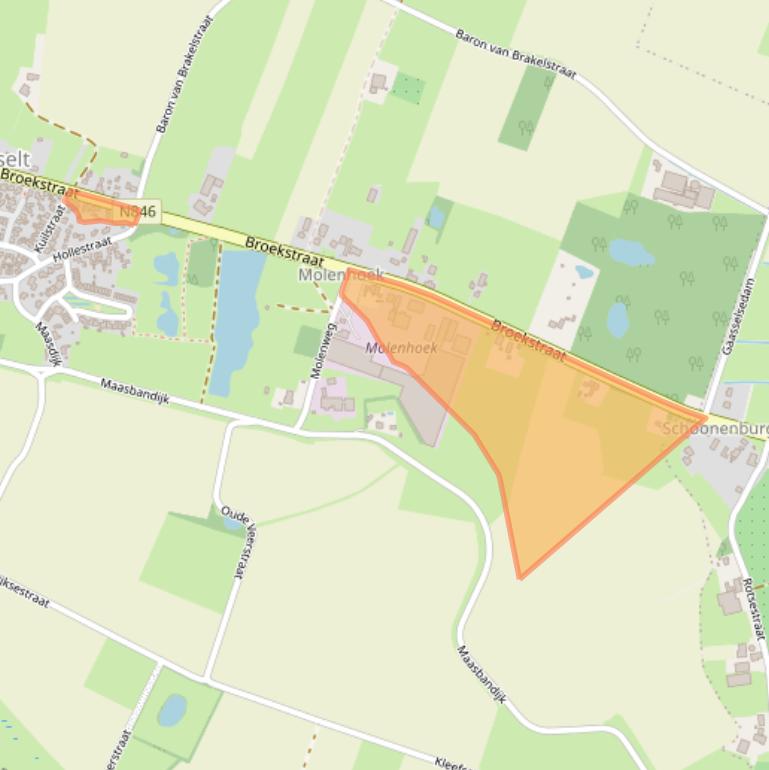 Kaart van postcodegebied 6612AD.