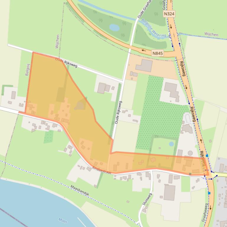 Kaart van postcodegebied 6612AK.