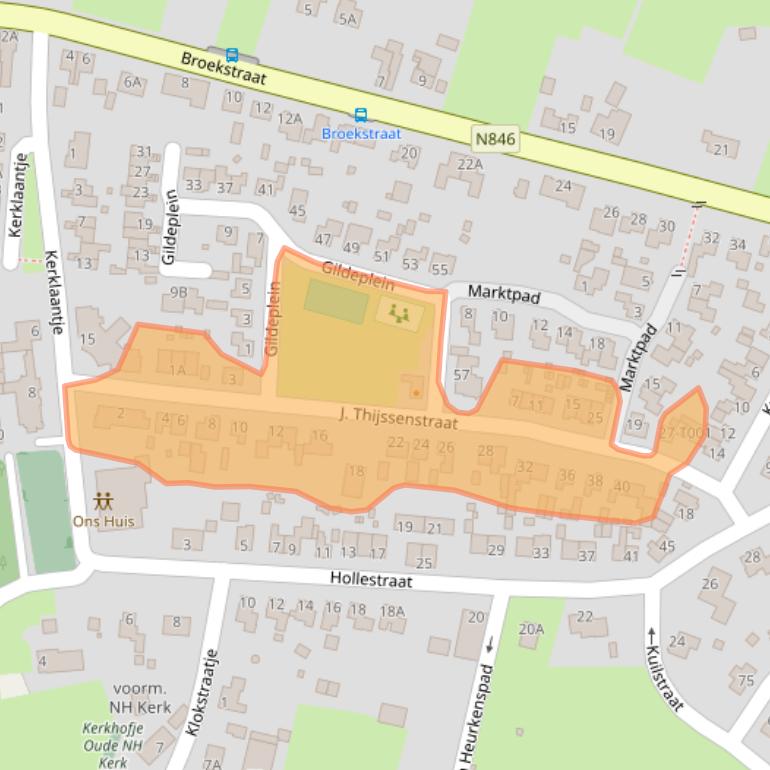 Kaart van postcodegebied 6612BA.