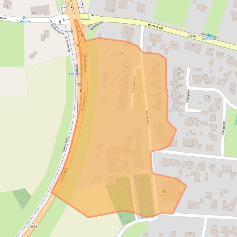 Kaart van postcodegebied 6612BB.