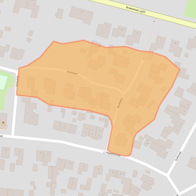 Kaart van postcodegebied 6612BE.