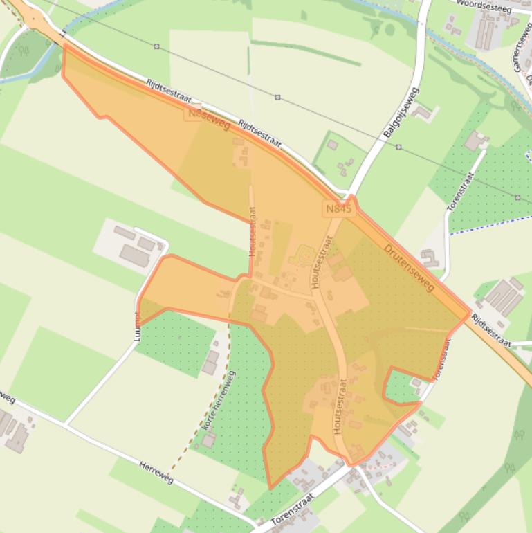 Kaart van postcodegebied 6613AC.