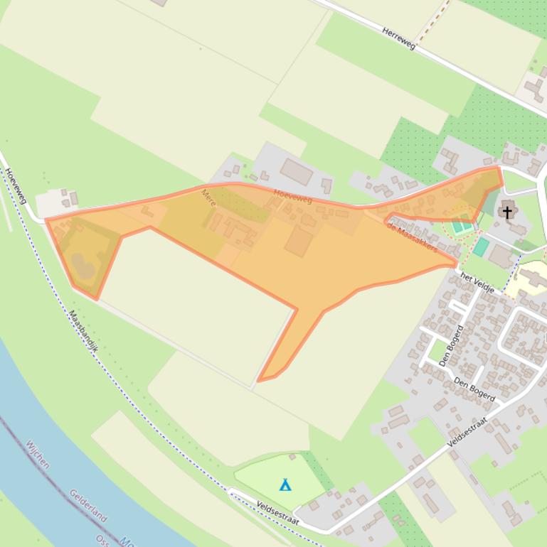 Kaart van postcodegebied 6613AD.