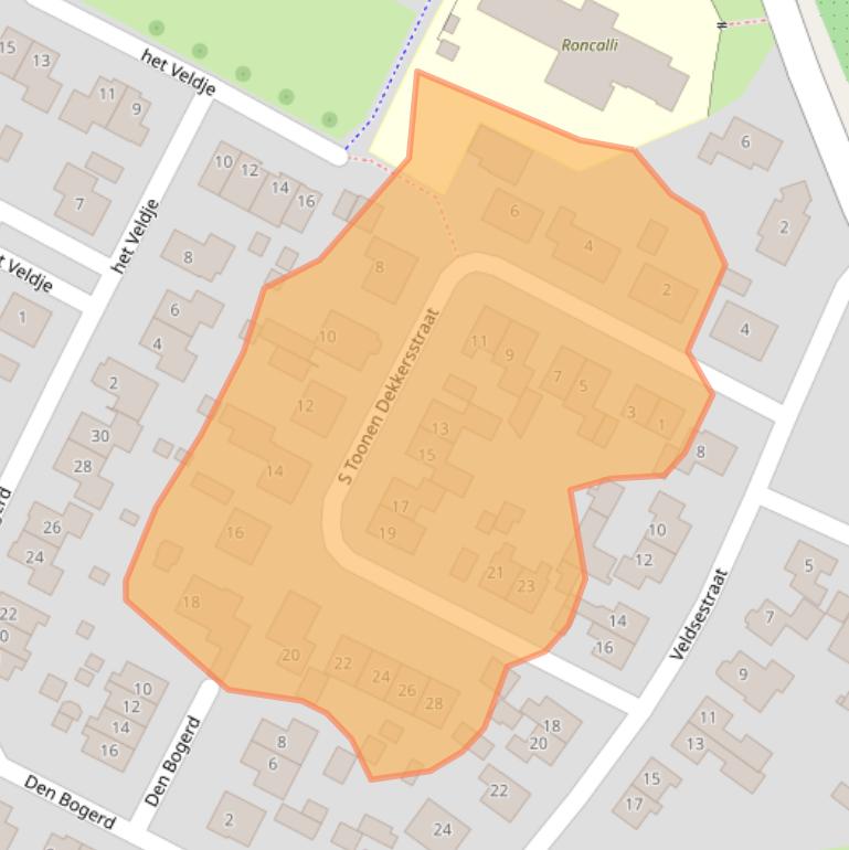 Kaart van postcodegebied 6613AL.