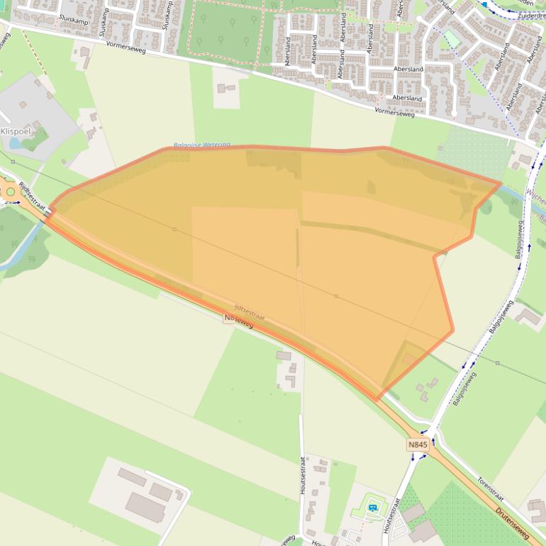 Kaart van postcodegebied 6613AM.