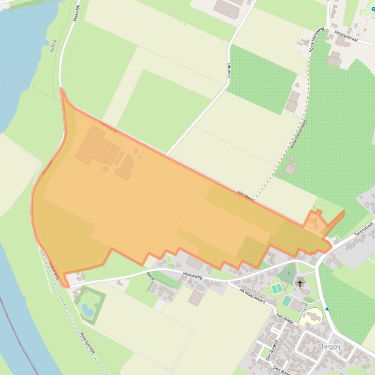 Kaart van postcodegebied 6613AN.