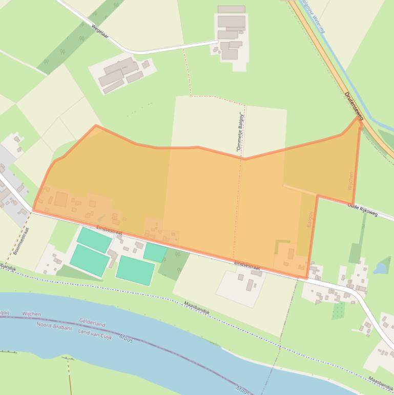 Kaart van postcodegebied 6613AS.