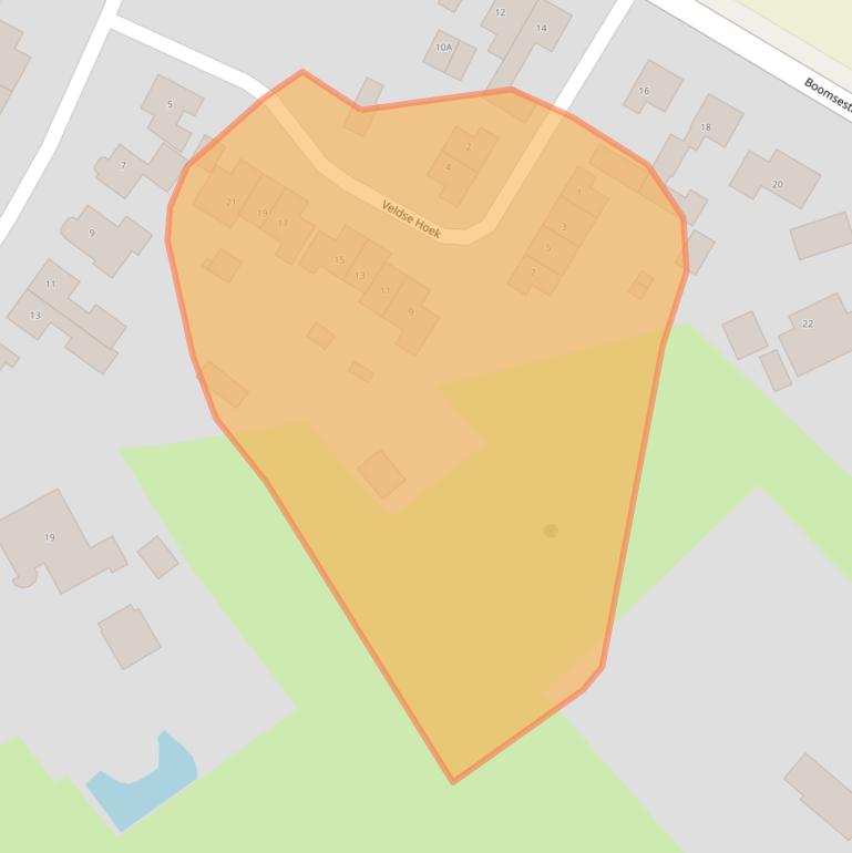 Kaart van postcodegebied 6613AX.