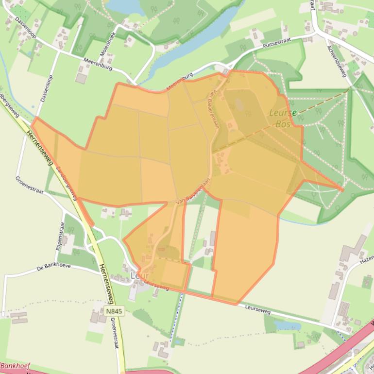 Kaart van postcodegebied 6615AH.