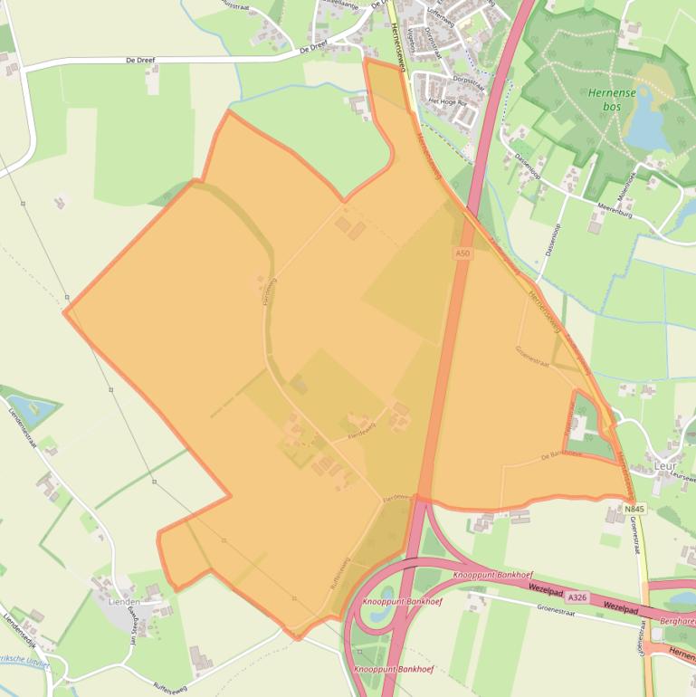 Kaart van postcodegebied 6615AP.