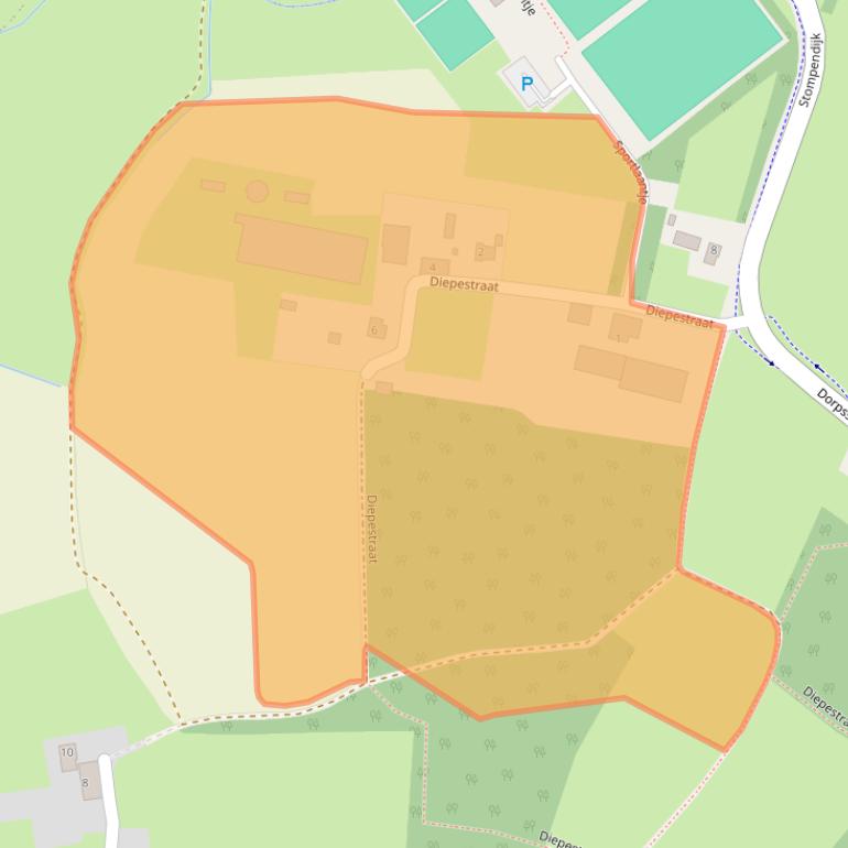 Kaart van postcodegebied 6616AA.