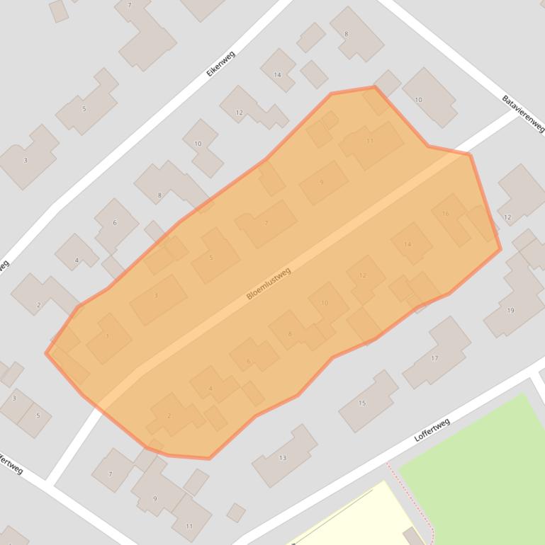 Kaart van postcodegebied 6616AT.