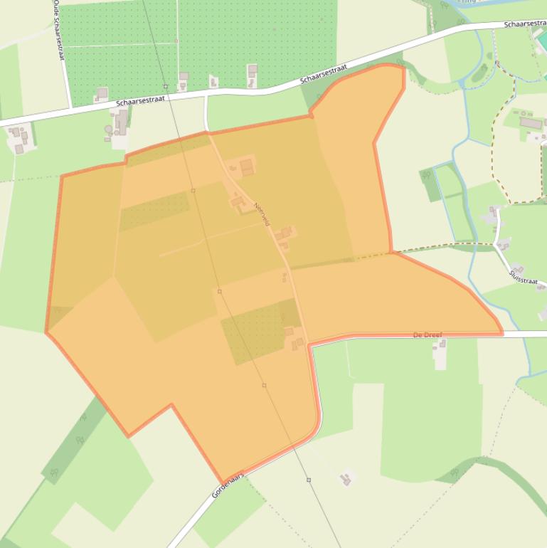 Kaart van postcodegebied 6616BA.