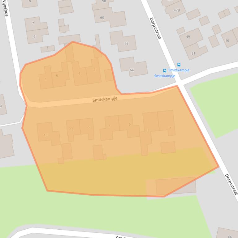 Kaart van postcodegebied 6616BL.