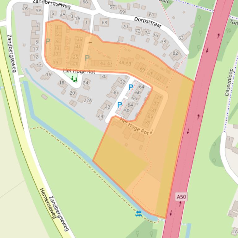 Kaart van postcodegebied 6616DA.