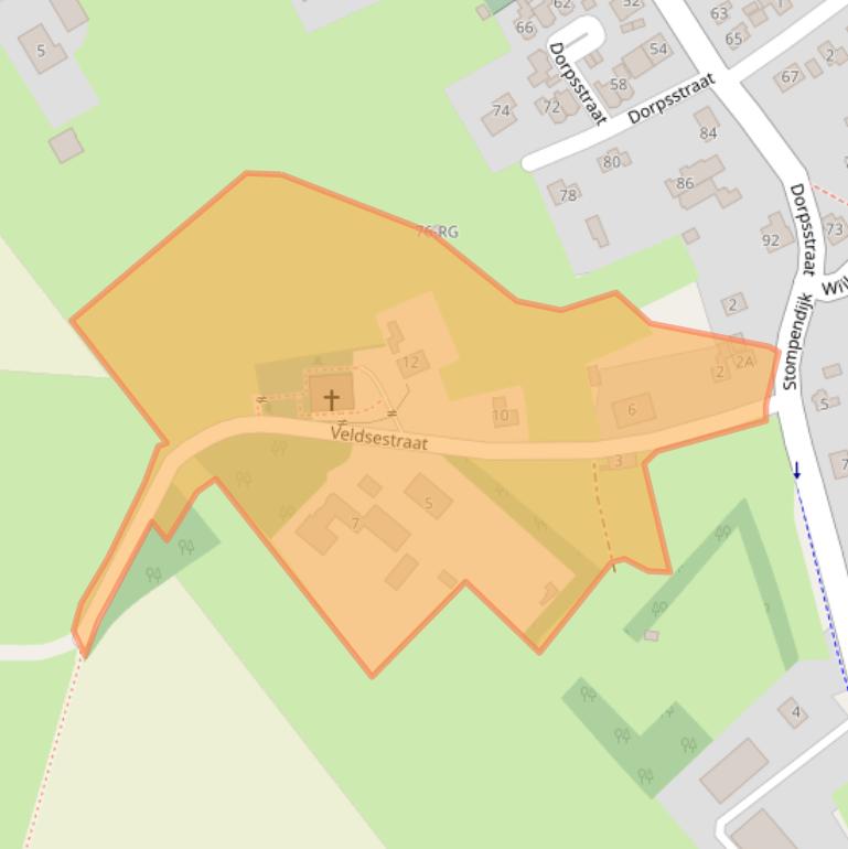 Kaart van postcodegebied 6617AA.