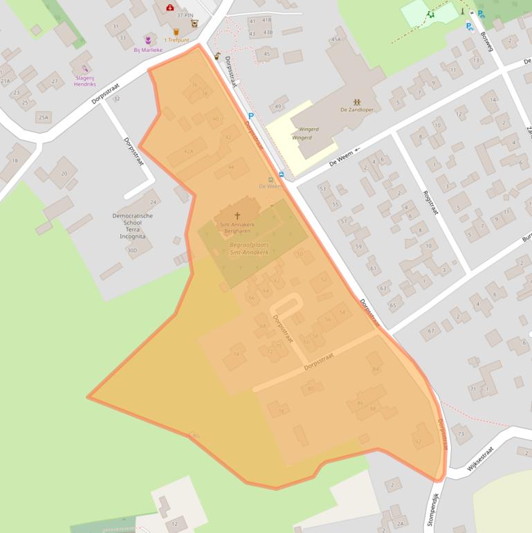 Kaart van postcodegebied 6617AE.