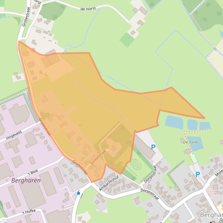 Kaart van postcodegebied 6617AJ.