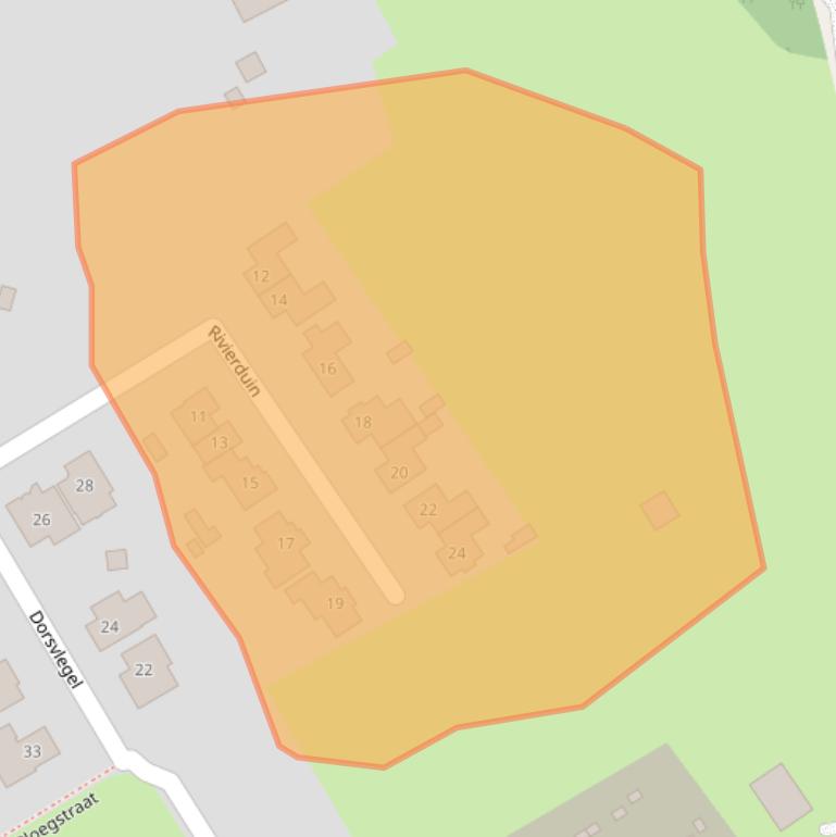 Kaart van postcodegebied 6617CS.