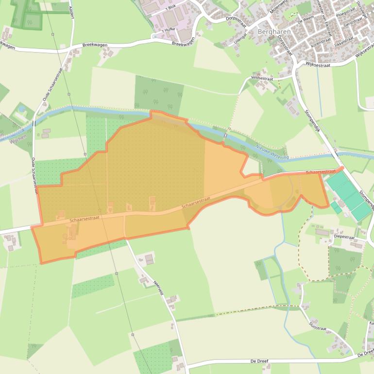 Kaart van postcodegebied 6617KD.