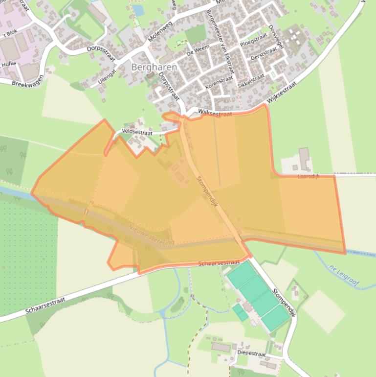 Kaart van postcodegebied 6617KH.