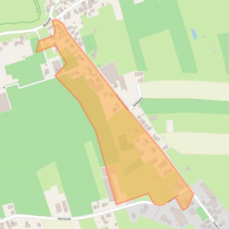 Kaart van postcodegebied 6621AC.