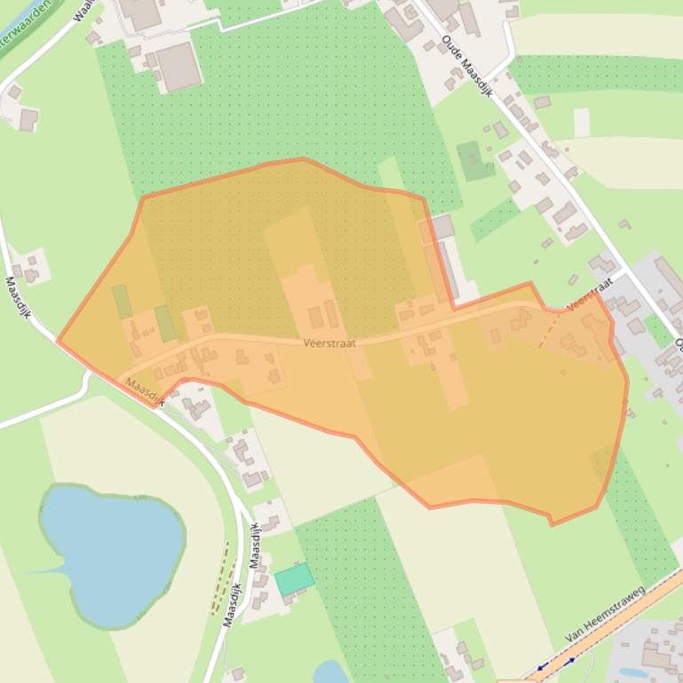 Kaart van postcodegebied 6621AE.