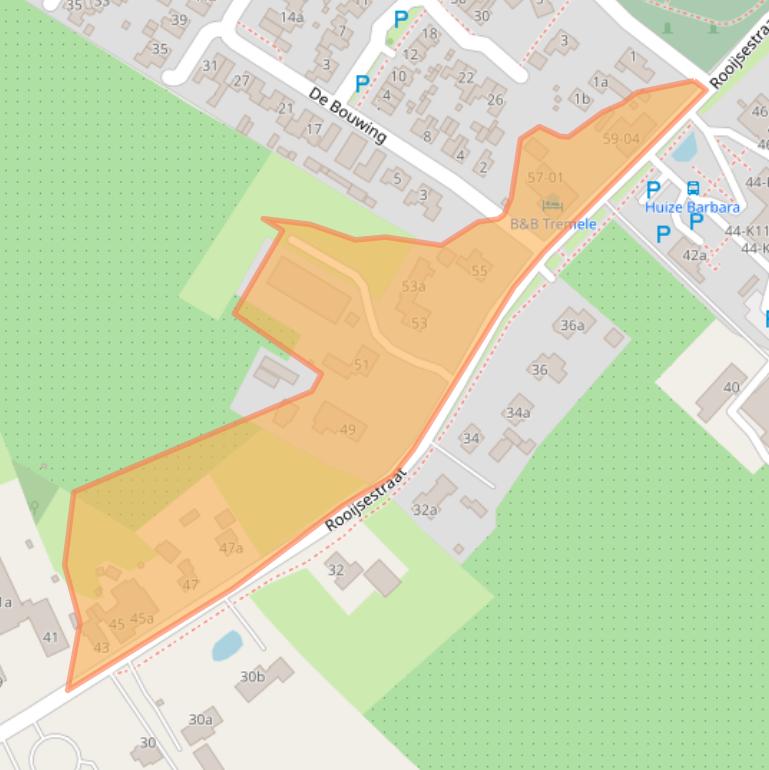 Kaart van postcodegebied 6621AJ.