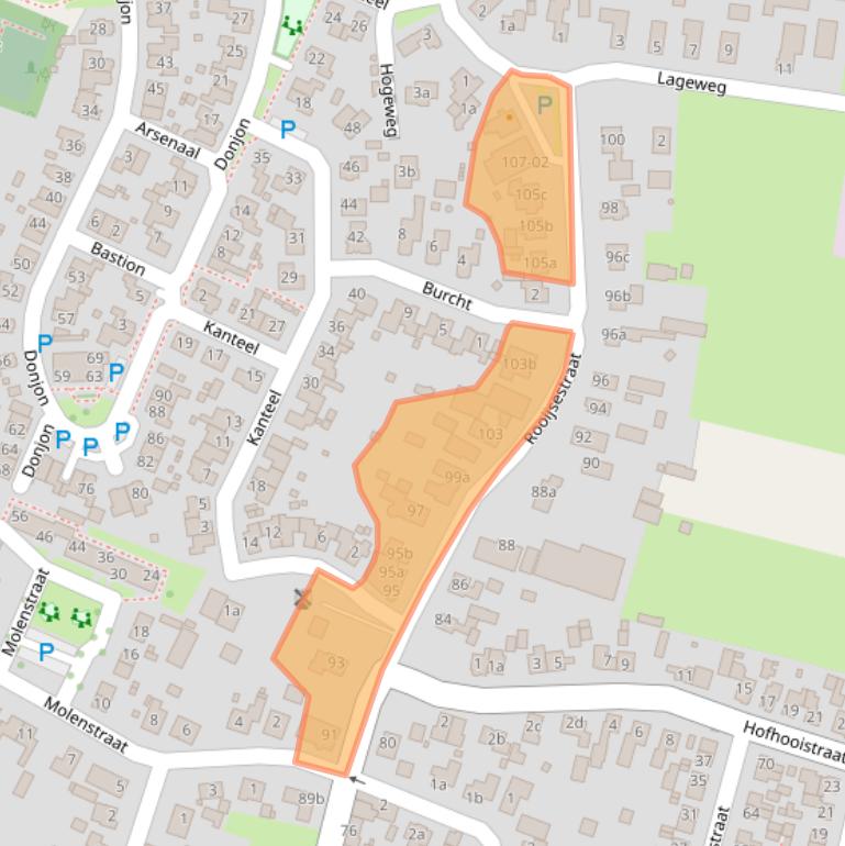 Kaart van postcodegebied 6621AL.