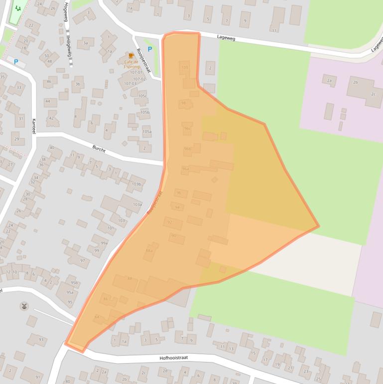 Kaart van postcodegebied 6621AR.
