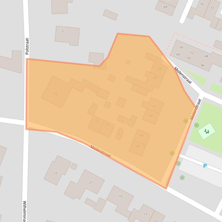 Kaart van postcodegebied 6621BJ.