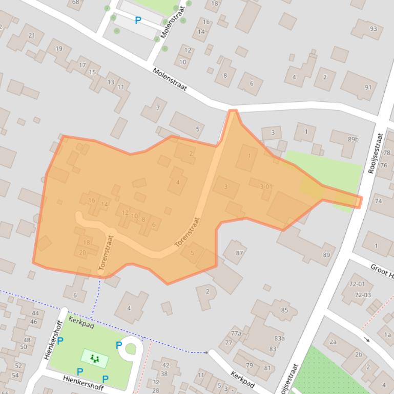 Kaart van postcodegebied 6621BL.